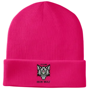 Pink Fleece Lined Knit Cap