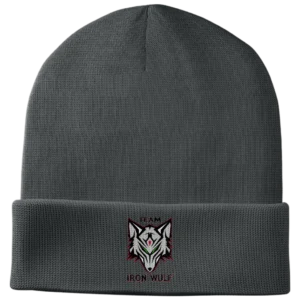Gray Fleece Lined Knit Cap