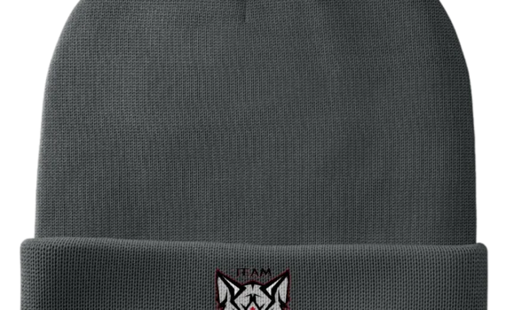 Gray Fleece Lined Knit Cap
