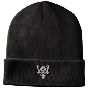 Black Fleece Lined Knit Cap
